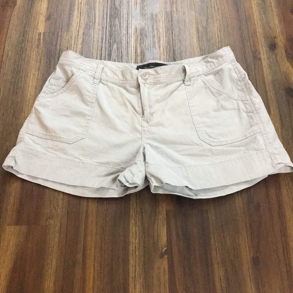 Calvin Klein gray square textured shorts